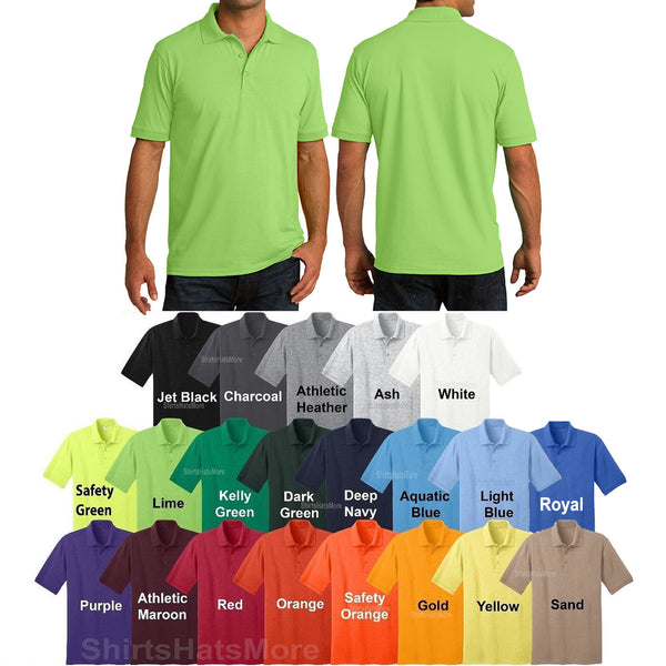 Big Mens Polo Shirt Cotton/Poly Blended Golf Easy Care 2X 3X 4X 5X 6X