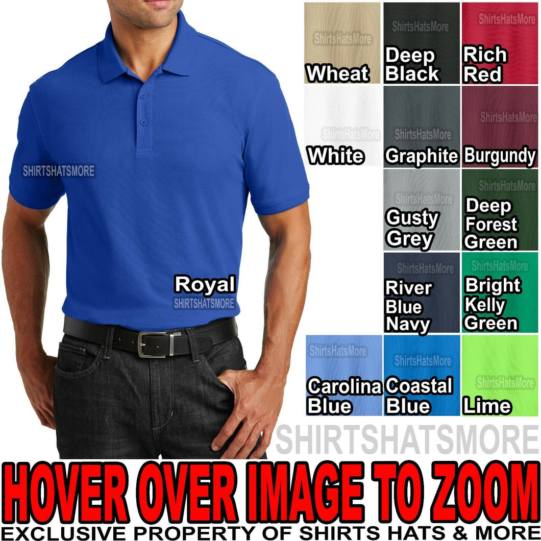 MENS Easy Care Cotton/Poly Polo Shirt Sizes S, M, L, XL 2X, 3X, NEW