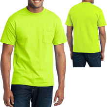 Load image into Gallery viewer, Mens Tall T-Shirt with Pocket 50/50 Cotton Poly Blend LT XLT 2XLT 3XLT 4XLT Tee