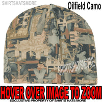 POLAR FLEECE Camo BEANIE Oilfield Camo Hunting Skull Cap Hat Unisex NEW