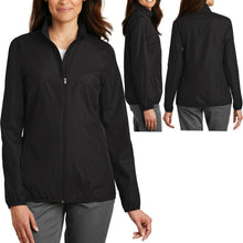 Load image into Gallery viewer, Ladies Plus Size Windbreaker Jacket Full Zip Unlined Water Resistant XL 2X 3X 4X