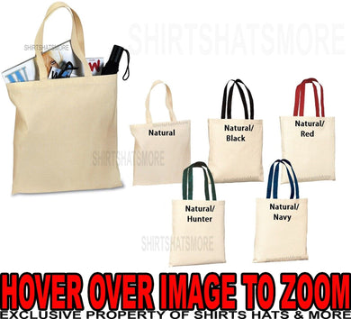 BLANK Canvas Sturdy TOTE BAG Crafts Shopping 5 COLORS Durable 100% Reinforced