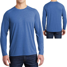 Load image into Gallery viewer, Mens Long Sleeve Tri Blend T-Shirt Moisture Wicking Tee XS-XL 2XL, 3XL, 4XL NEW