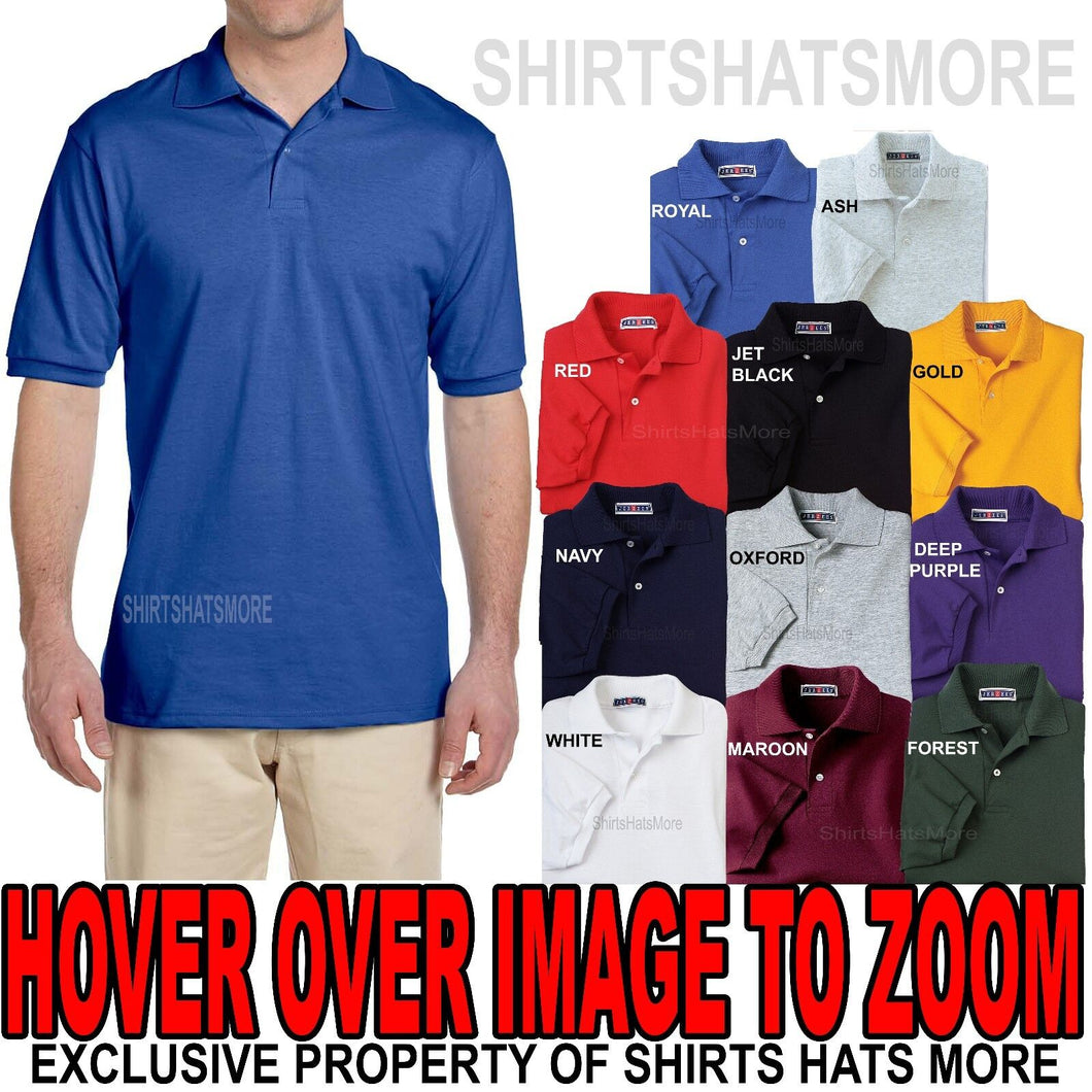 MENS Jerzees Polo Spot Shield Cotton/Poly Jersey Golf Shirt S, M, L, XL  NEW