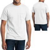 Mens Tall T-Shirt with Pocket 50/50 Cotton Poly Blend LT XLT 2XLT 3XLT 4XLT Tee