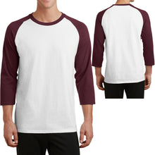Load image into Gallery viewer, Big Mens Baseball T-Shirt 3/4 Sleeve Raglan Tee XL, 2XL, 3XL, 4XL NEW