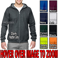 BIG MENS Hooded Sweatshirt Zippered Hoodie Full Zip Hoody 2XL, 3XL, 4XL, 5XL
