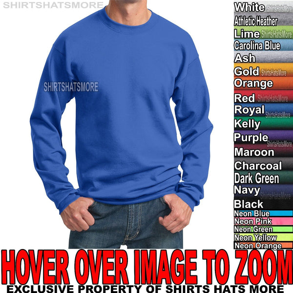 Mens CREWNECK Sweatshirt Cotton/Poly Premium Sweater S-XL 2XL, 3XL, 4XL NEW