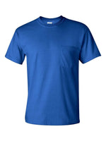 BIG MENS T-Shirt with POCKET Gildan 100% Preshrunk Cotton Tee 2XL, 3XL, 4XL, 5XL