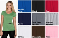 Bella Ladies V-Neck T-Shirt Combed Ringspun Soft Cotton 9 Colors Womens NEW S-2X
