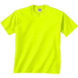 Mens T-Shirt Safety Green Orange Yellow Cotton Blend High Vis ANSI S-5XL Gildan