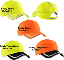 Load image into Gallery viewer, CoolMax Hat High Visibility Safety Cap Yellow Green Orange Reflective Taping NEW
