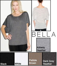 Load image into Gallery viewer, Bella + Canvas Ladies Dolman T-Shirt Flowy Draped Sleeve Soft Sizes S-2XL NEW
